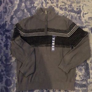 Calvin Klein Striped Half zip sweater